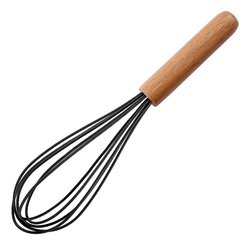 Silicone Whisk With Wood Handle, Balloon Whisk, Egg Beater, Egg Whisks For  Kitchen Cooking - Temu