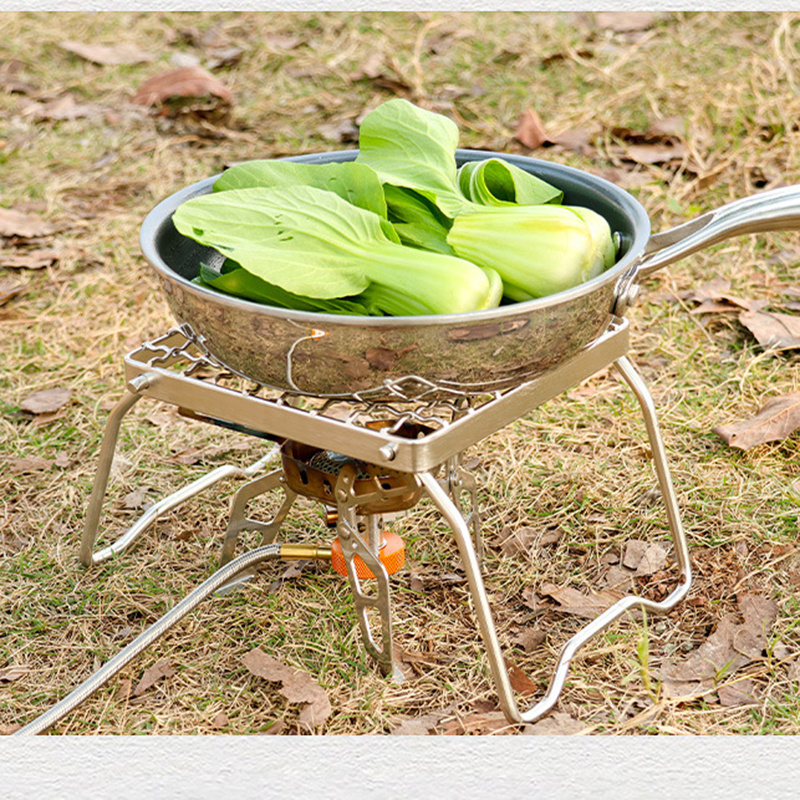 Folding Stainless Steel Grill Rack Mesh Portable Backpacking Camping Stove  Oven Campfire Bbq Grill Stand Barbecue Accessories