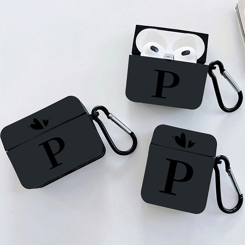 

Letter P & Heart Graphic Printed Headphone Case For Apple Airpods1/2, Airpods3, Airpods Pro, Airpods Pro (2nd Generation), Gift For Birthday, Girlfriend, Boyfriend, Friend Or Yourself