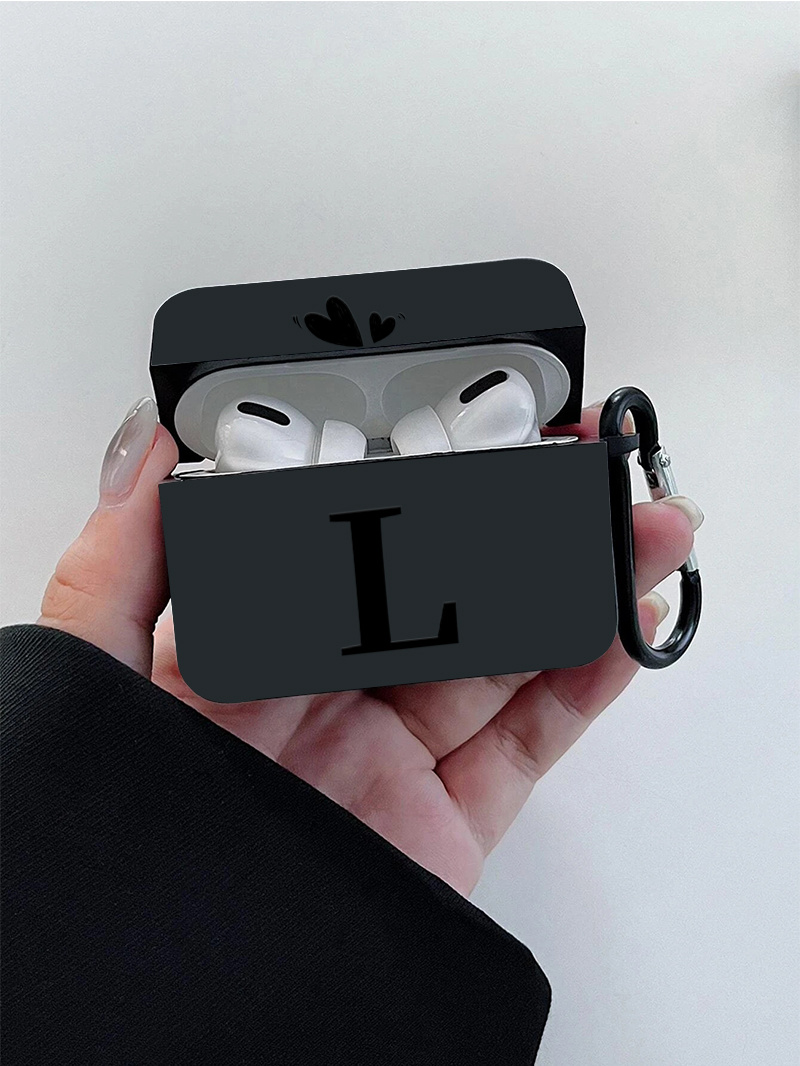 Letter L & Heart Graphic Printed Headphone Case For Airpods1/2
