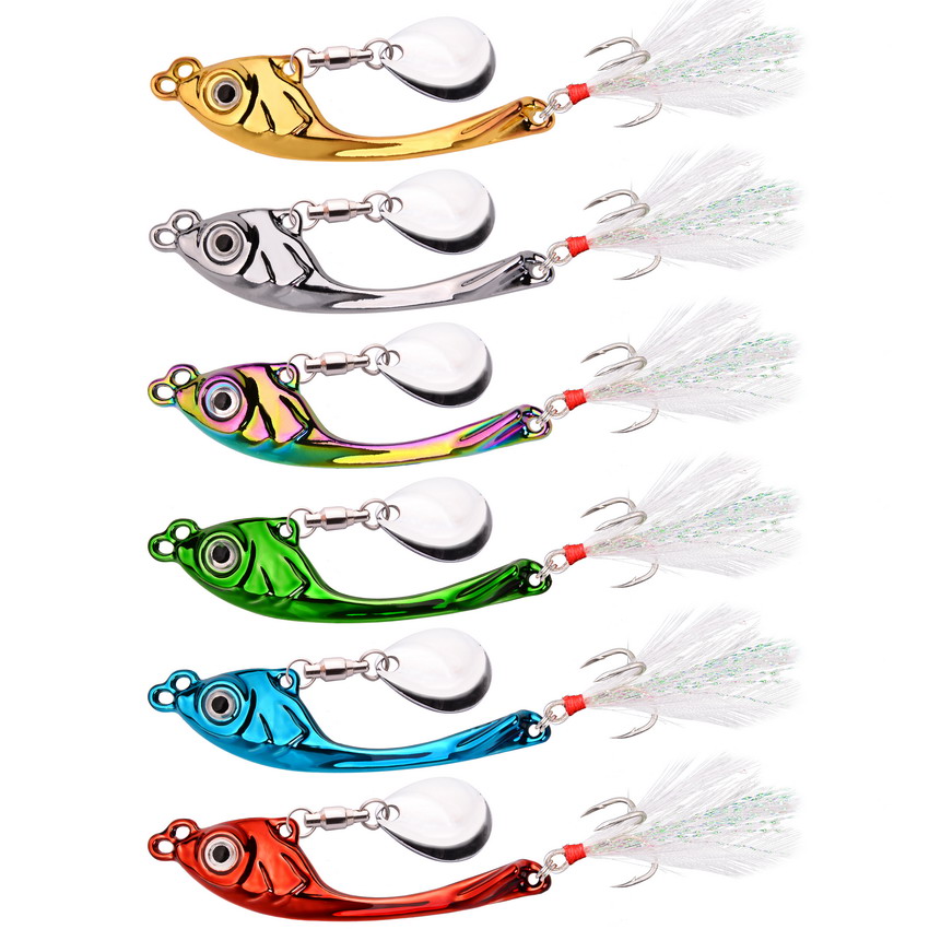 Fishing Lures Tail Spinners Metal Shad Lure Blade Baits for Bass