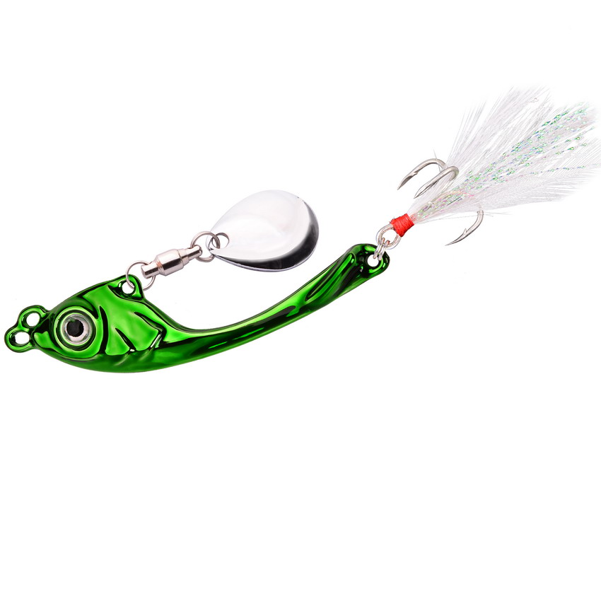 Fishing Lures for Bass, Tassel Rotating Bait Fake Bait, Compound