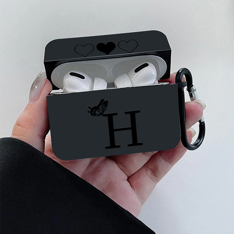 Letter H & Heart Graphic Printed Headphone Case For Airpods1/2