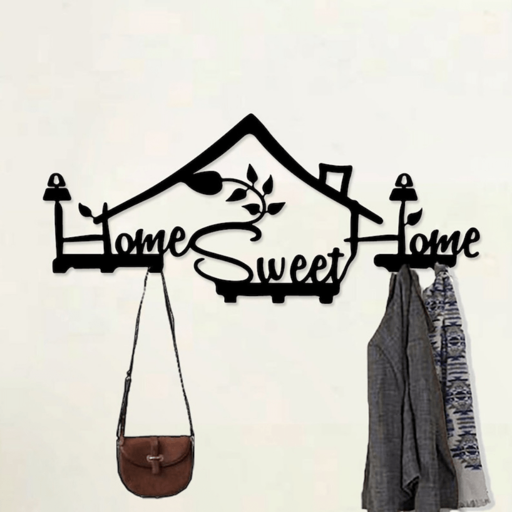 TEMU Modern Wall Mounted Coat Rack - Modern Coat Rack, Wall Hooks, Entryway Decor, Entryway Wall Hooks, Housewarming Gift, Wall Art