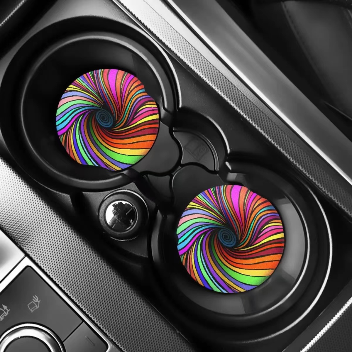 Fantasy 3d Data Rainbow Element Coasters For Cars Suvs - Temu