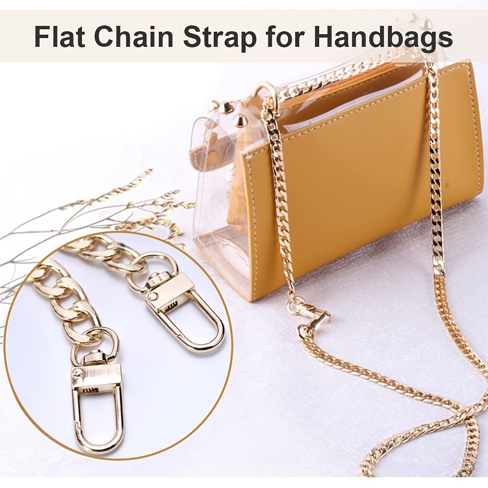 Chain Silver or Gold Handbag Strap, Metal Crossbody Bag Chain Strap, Replacement Handbag Handle, Shoulder Bag Strap Gold, Long Chain Strap