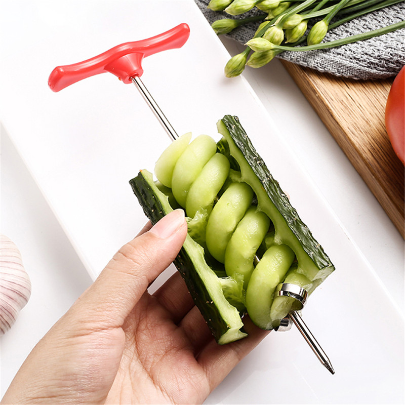 Vegetables Spiral Knife Potato Carrot Cucumber Salad Stainless Steel  Chopper Spiral Screw Slicer Cutter Spiralizer Kitchen Tools