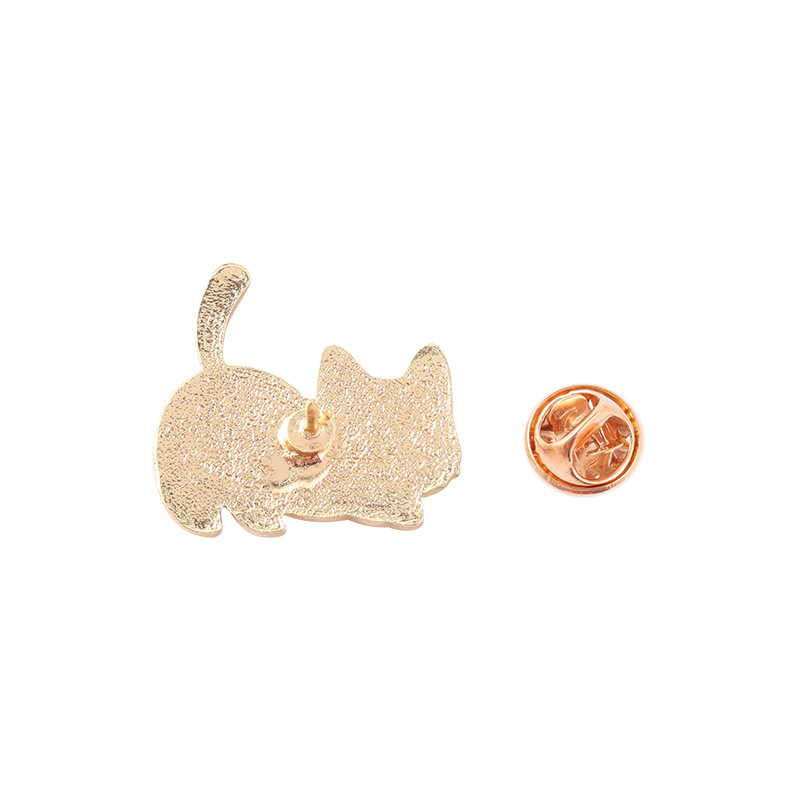 Adorable Cat Cartoon Brooch Pin, Fun Accessory
