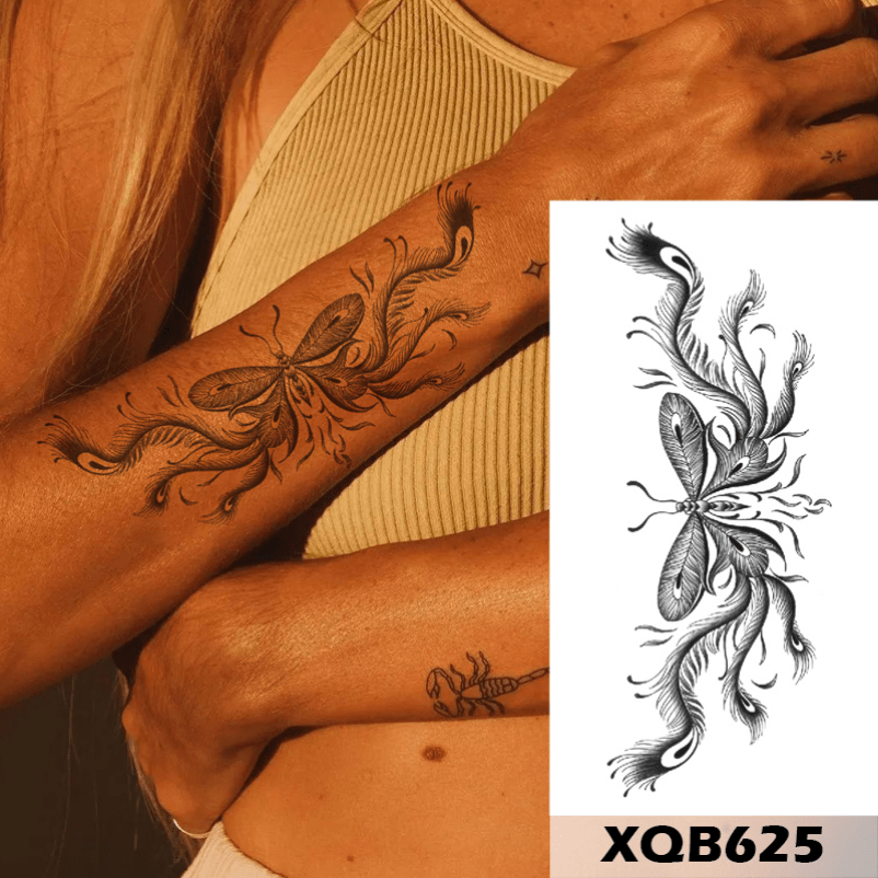 2 feuilles imperméables à l'eau Grands tatouages temporaires pour hommes,  femmes, adultes, réalistes Body Art Tattoo Stickers Tiger Fake Tattoos qui  ont l'air réels et longs Lasti
