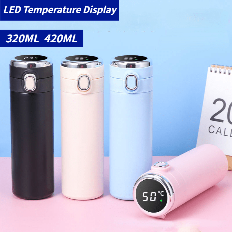 Vacuum Flask With Temperature Display Insulated - Temu