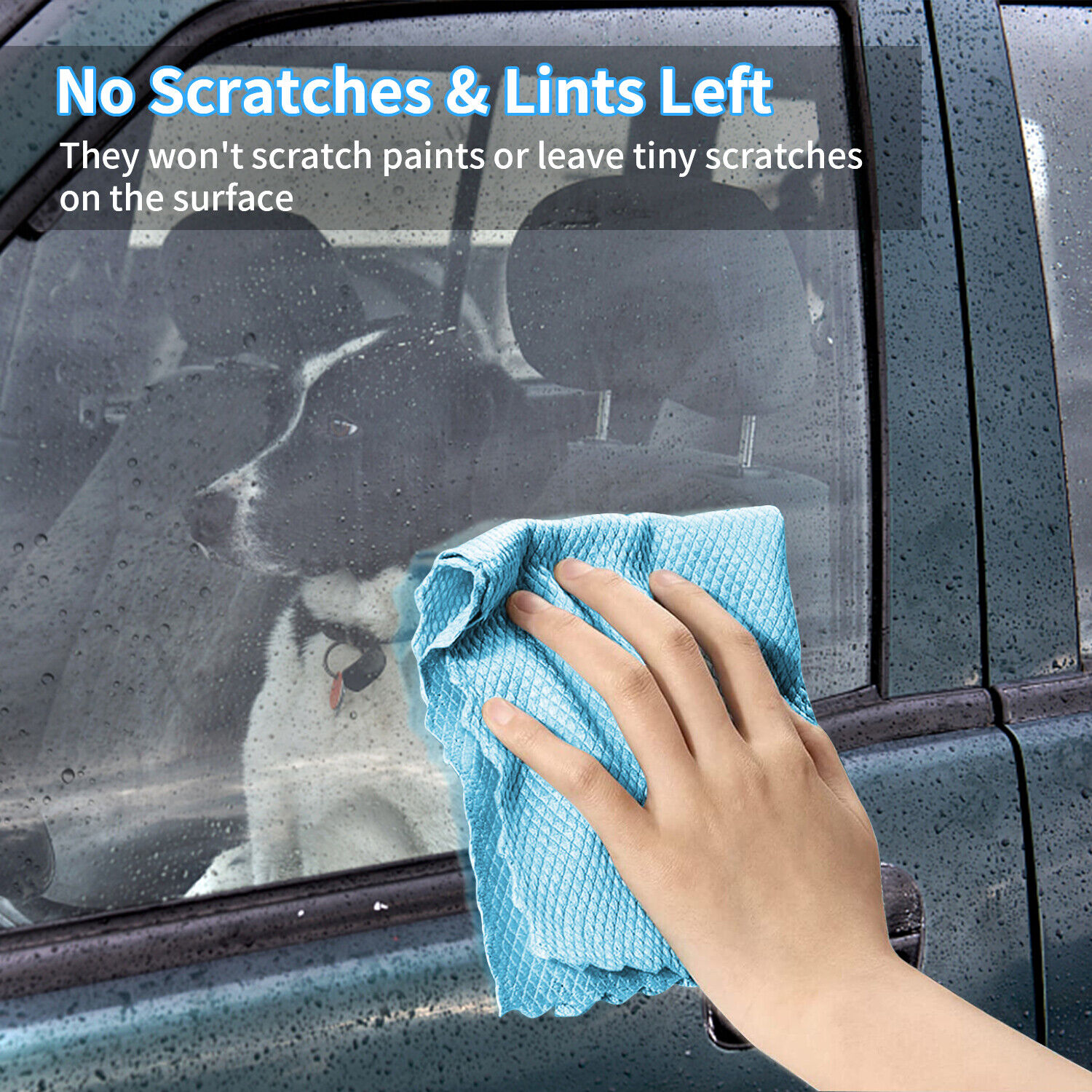 Microfiber Cleaning Cloth Towel Absorbent No Scratch Detailing Rags - Packs  of 5