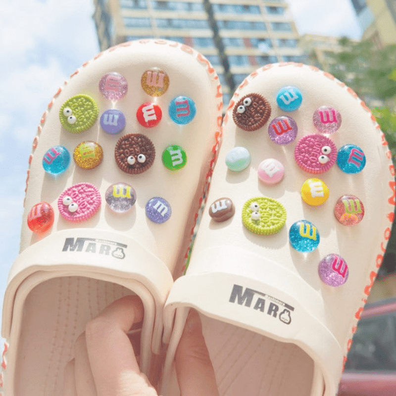 28 PCS Crocs Shoe Charms Setm&m Cartoon Shoe Charmscandy 