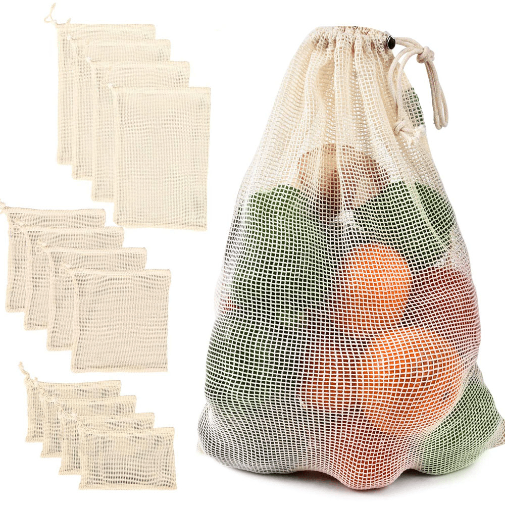 1pc reusable mesh vegetable bags   produce storage and gifting drawstring design for   and organization details 2