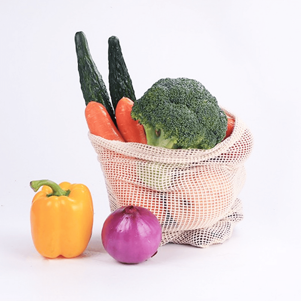 1pc reusable mesh vegetable bags   produce storage and gifting drawstring design for   and organization details 3