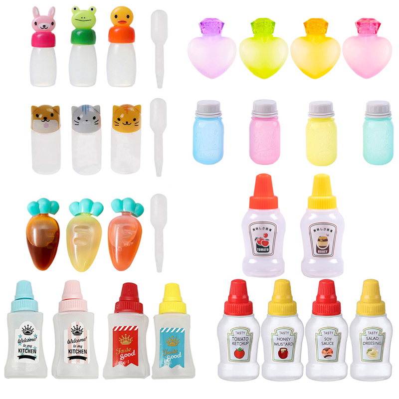 8pcs PP Mini Sauce Squeeze Bottle