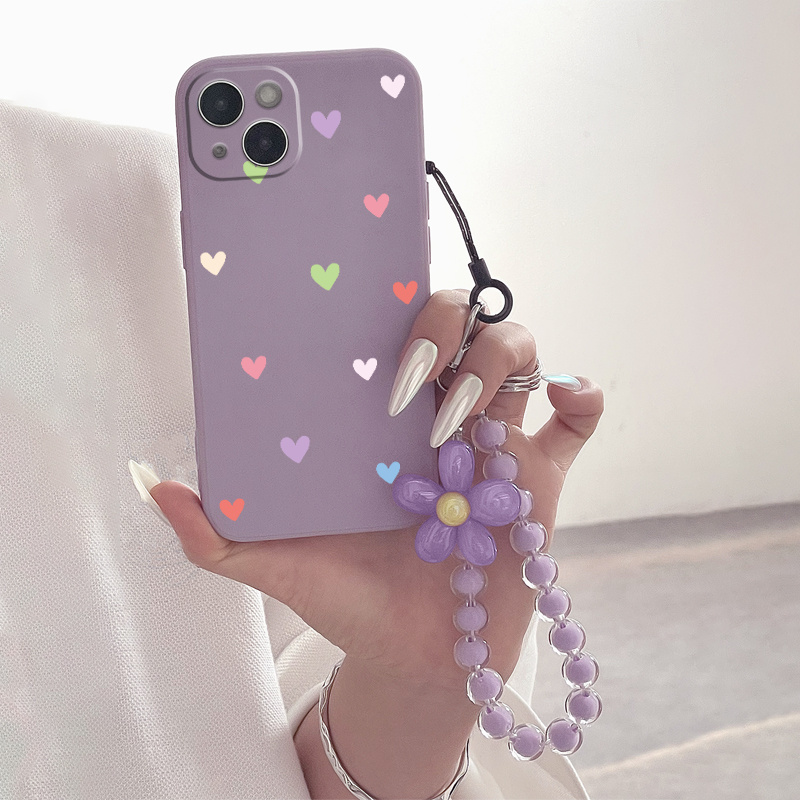 

Heart Graphic Printed Phone Case With Lanyard For Apple Iphone 14 13 12 11 Xs Xr X 7 8 6s Mini Plus Pro Max Se, Gift For Easter Day, Birthday, Girlfriend, Boyfriend, Friend Or Yourself