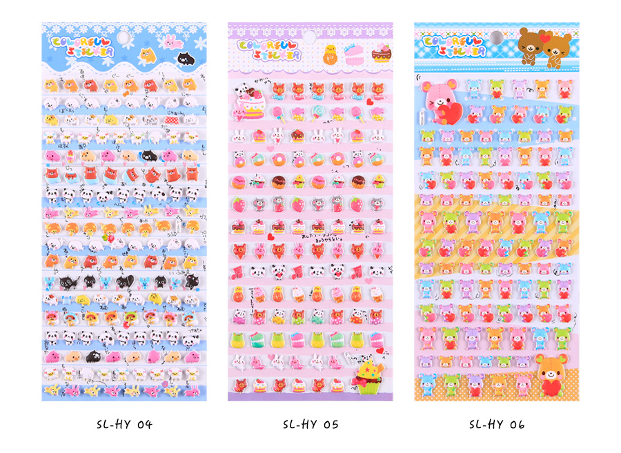 Cute Small Animal Small Particle Foam Stickers Cartoon Three - Temu