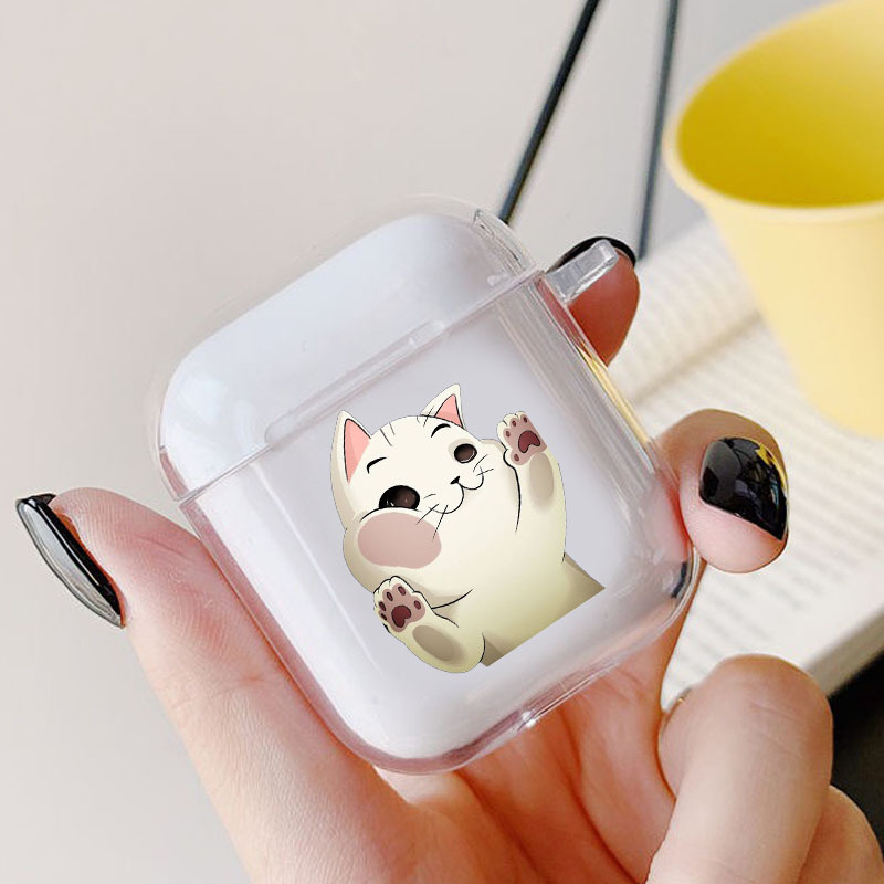 Cute Funny Cartoon Cat Transparent Earphone Case For 1 2 3 Pro Wireless  Headphone Cover For Air Pods 3 Covers Earpods Case - Temu Germany