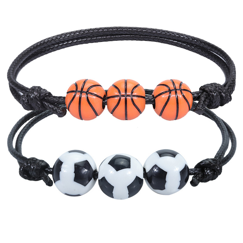 Travelwant Football Bracelets Adjustable Football Charm Bracelet Football  Cord Braided Rope Bracelet for Girl Women Men Teens Most Sport Team Players  