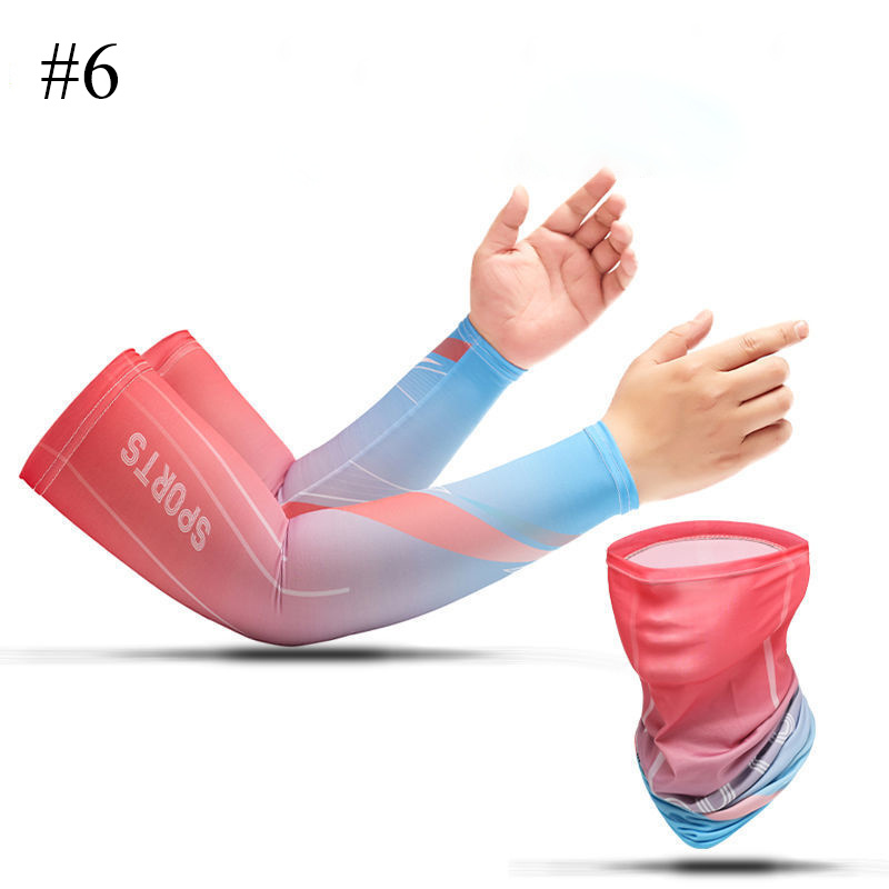 Men's Cooling Face Scarf Set - Sun Protection, Arm Sleeves, Gloves