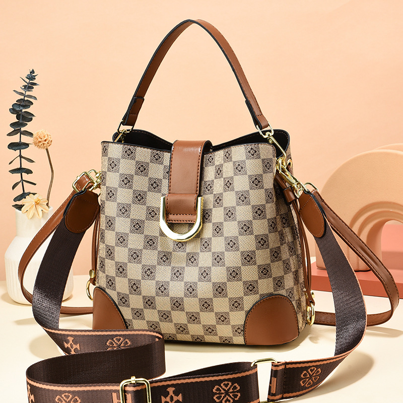 All Over Plaid Pattern Shoulder Bag, Versatile Storage Bag