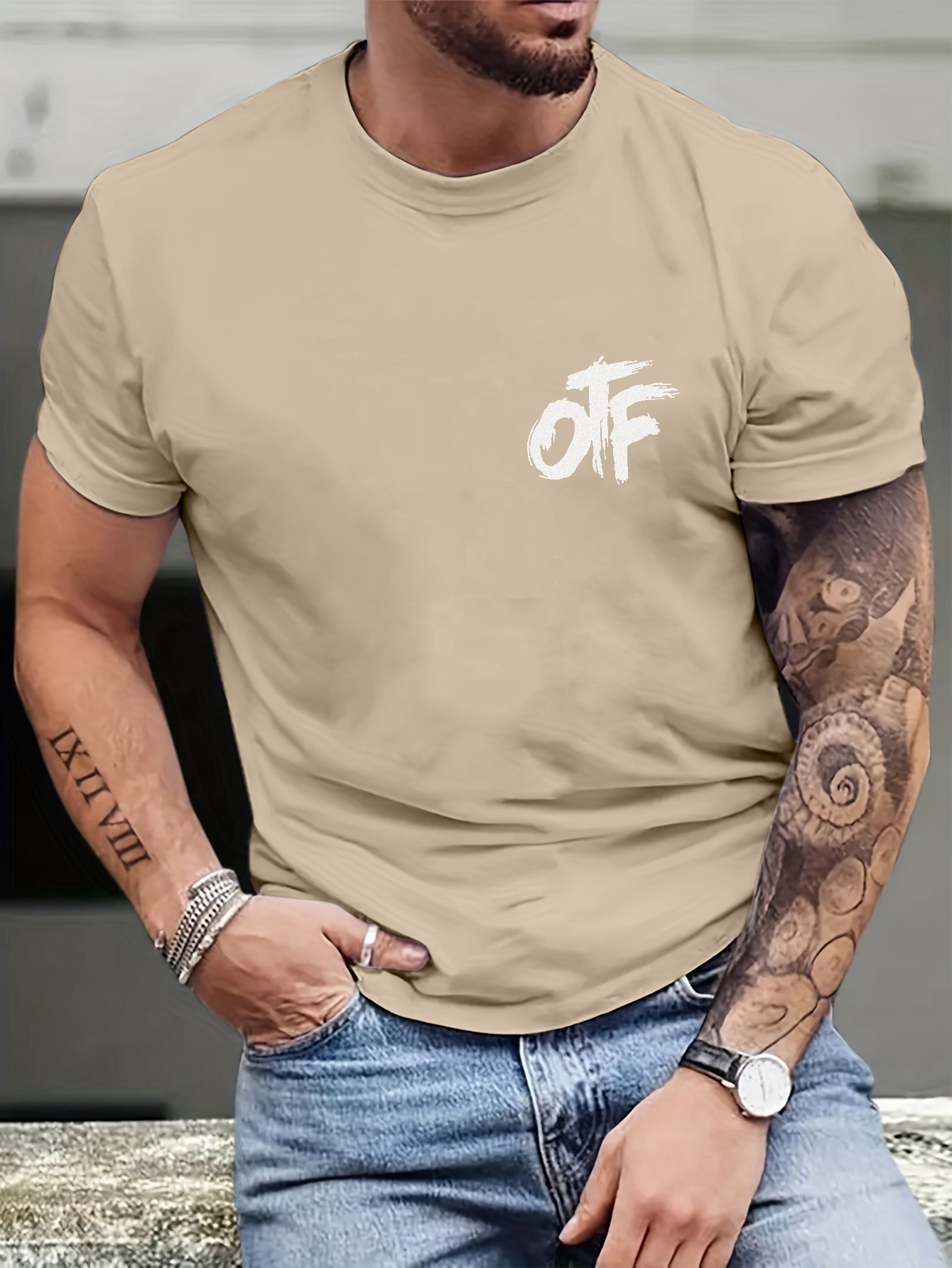 Off-White Printed T-shirt, Men's Clothing