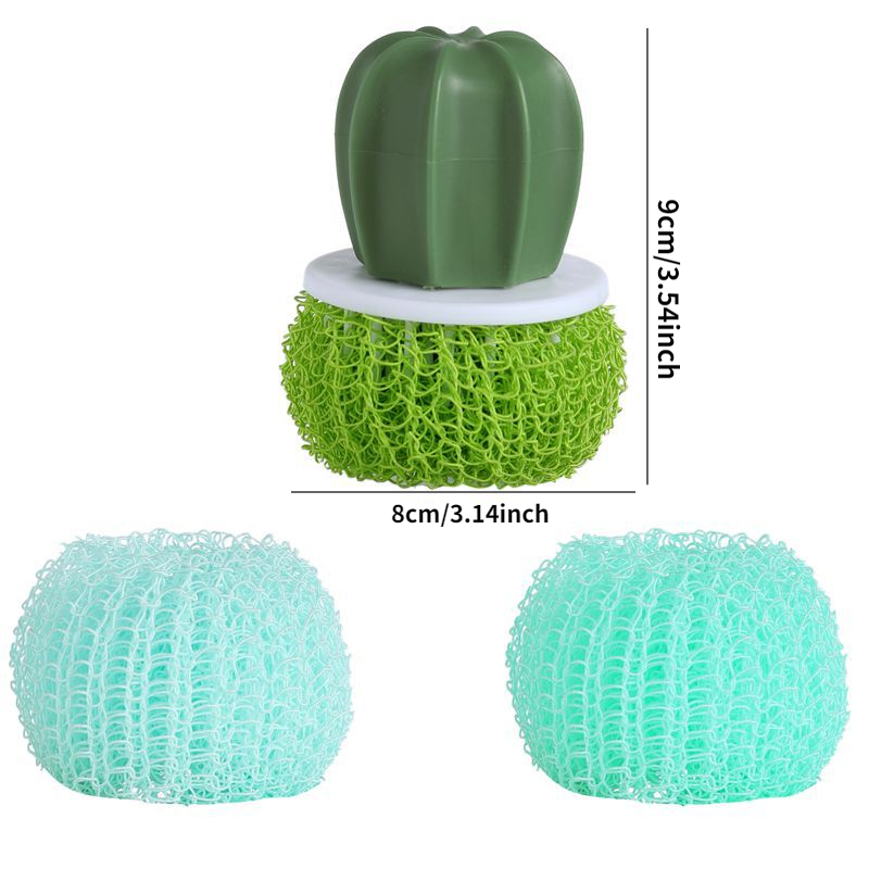 1pc Multifunctional Creative Cactus Cleaning Brush Set