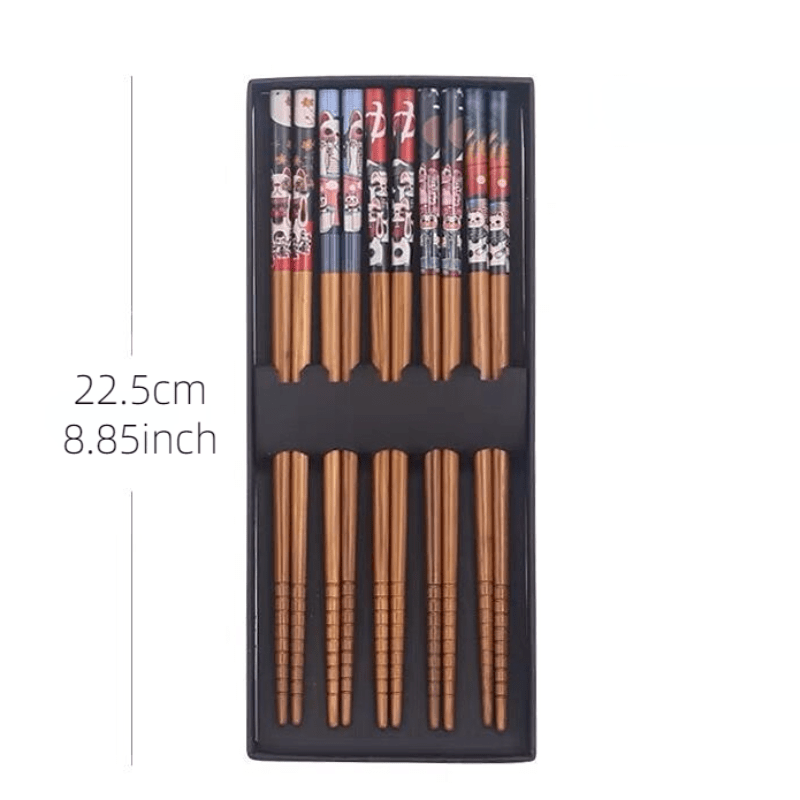 Chopsticks Sushi Handmade Natural Wood Set Value Gift food Tie line Chinese