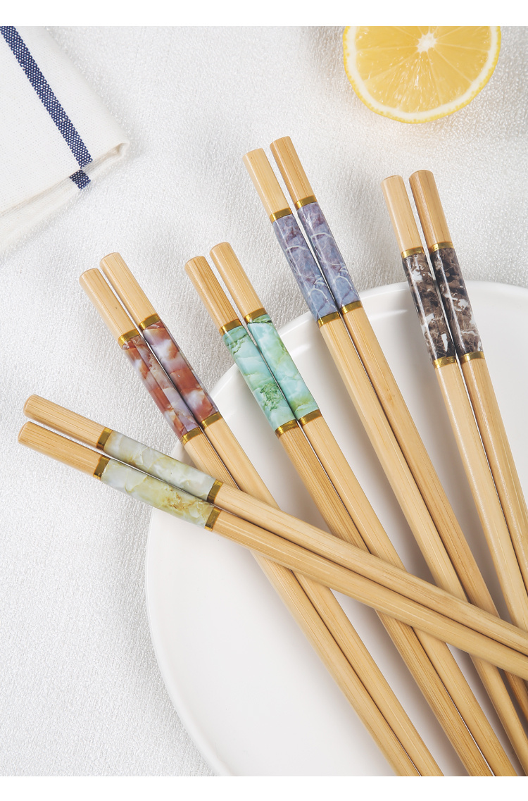 Dimensional Bamboo Chopsticks Chinese Style Korean Nanmu Cutlery Chopsticks Reusable Sushi