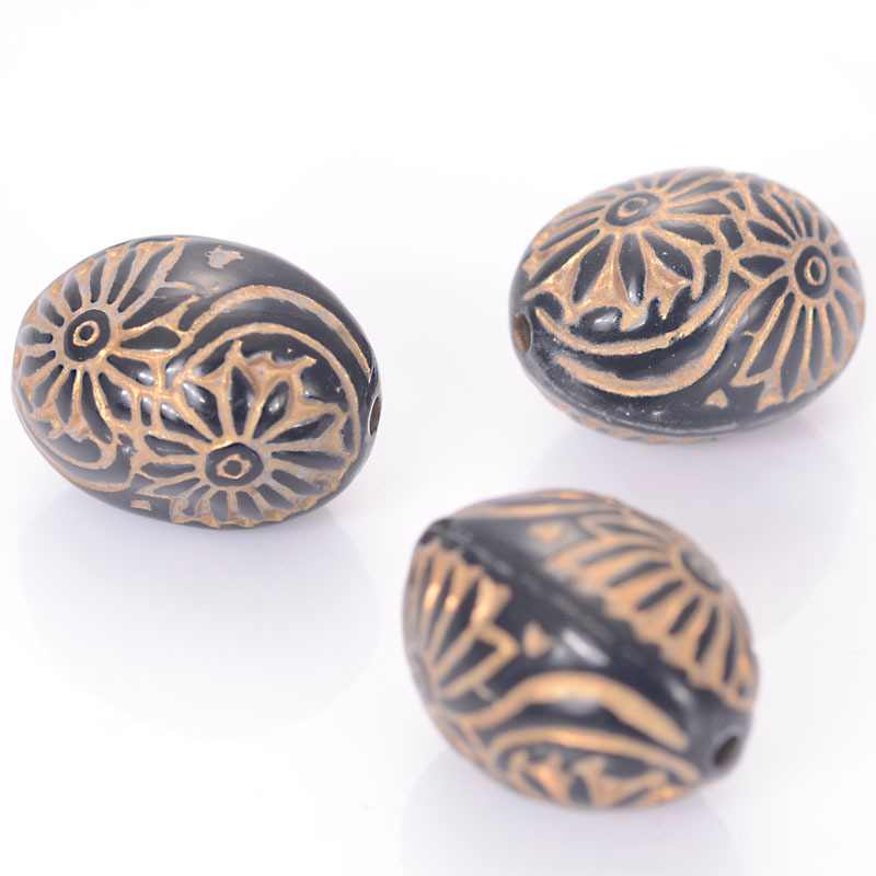 Oval Sun Shaped Engraving Beads For Jewelry Making Diy - Temu