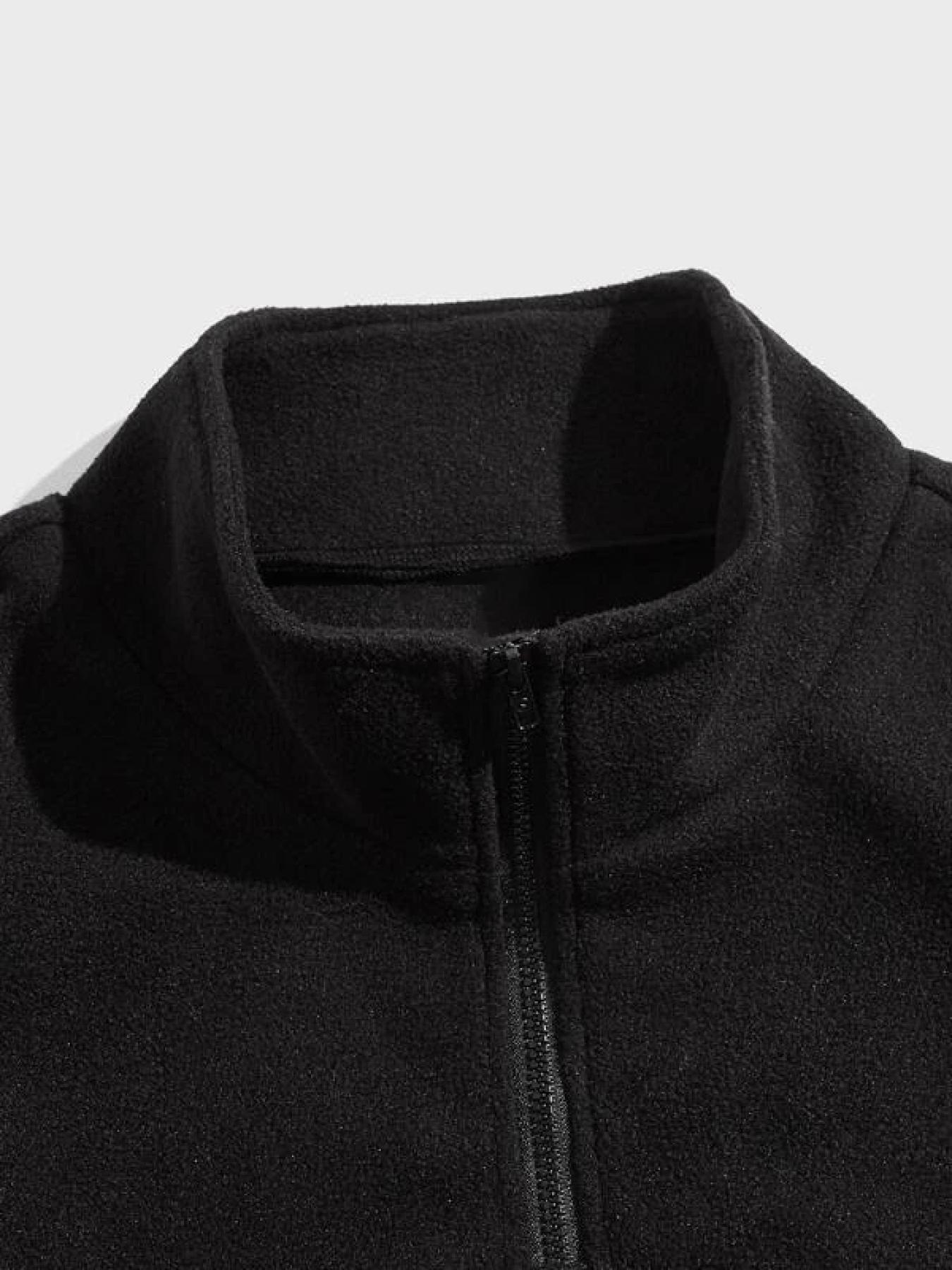 Men's Trendy Stand Collar Half-zip Long Sleeve Sweatshirt