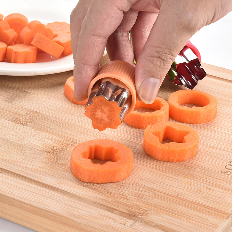 3pcs colorful stainless steel fruit vegetable cutter set with       snacks   cookie mold with fancy printing capabilities details 3