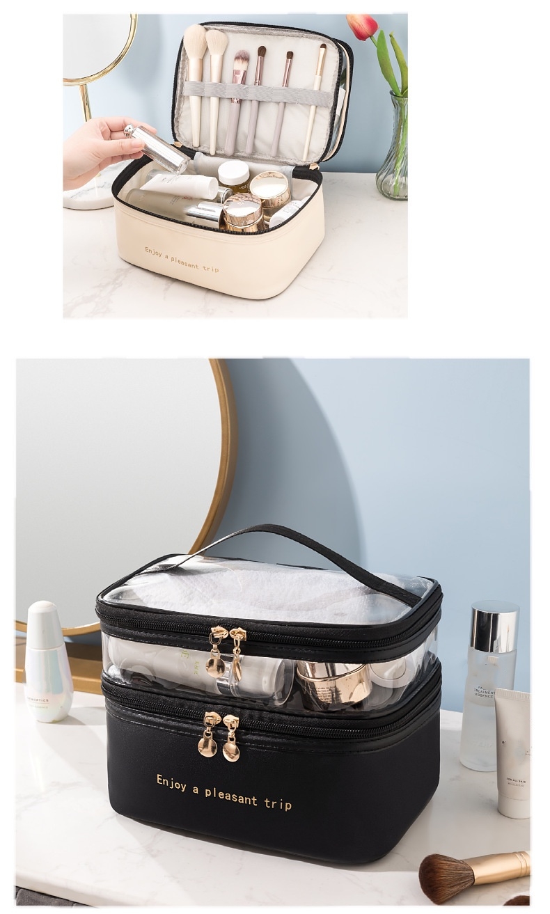 Achetez en gros Pochette De Rangement Pour Maquillage, Sac De Voyage  Portable Pour Femmes, Sac De Rangement Pour Maquillage Transparent Et  étanche, Grande Capacité, Organisateur Cosmétique, étui De Beauté Chine et  Sacs