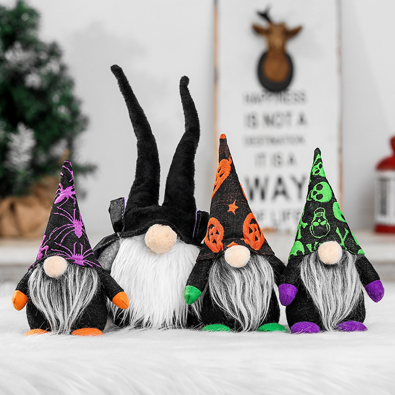 1 pièce Halloween Violet Visage Poupée Naine Ornement Pour Fête Jardin  Décoration Avec Araignée & Chauve Souris Éléments ; Toile D'araignée Chapeau  Poupée , Poupée Naine Décoration Pour Halloween Domicile & Chambre