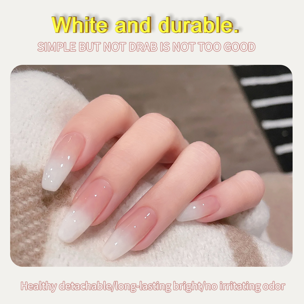 10 ML Nail White Nail Polish Gel Manicure Nail Art Gel Nail Polish French  Nail