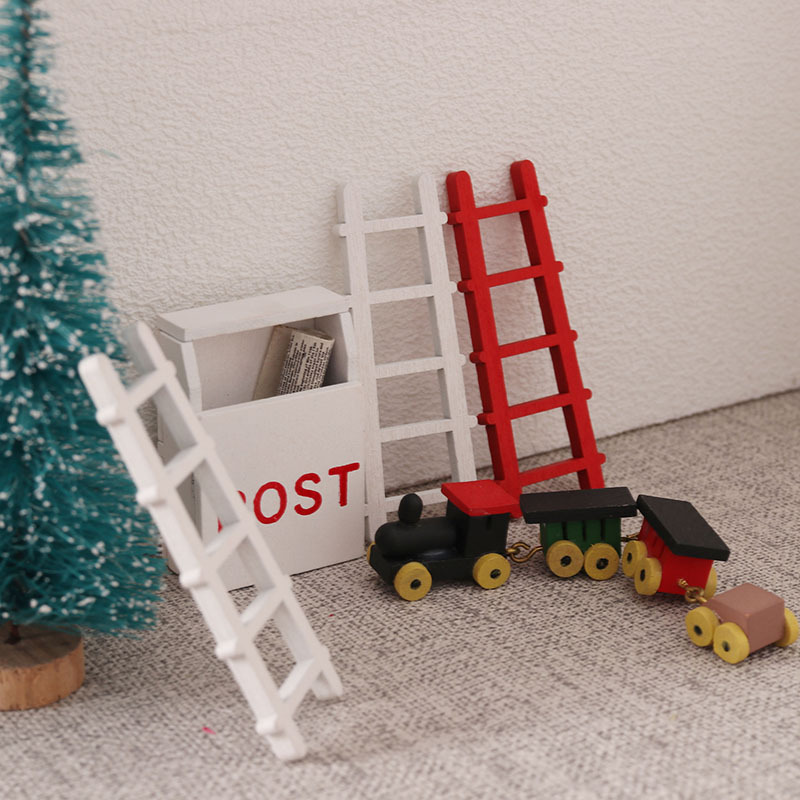 1:12TH Dollhouse Miniature Ladder Pretend Play Props Kids Toys