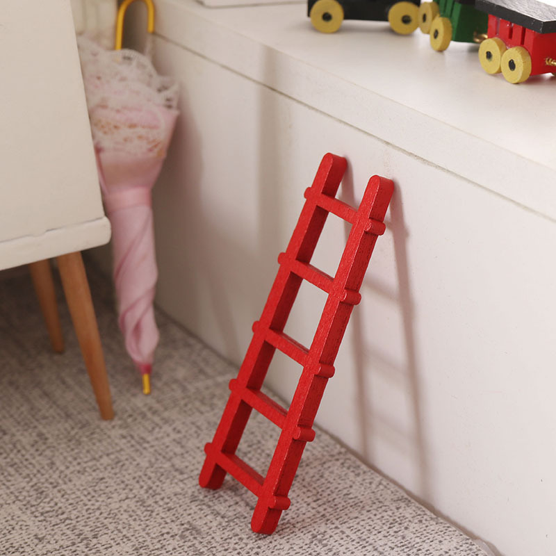 1:12TH Dollhouse Miniature Ladder Pretend Play Props Kids Toys