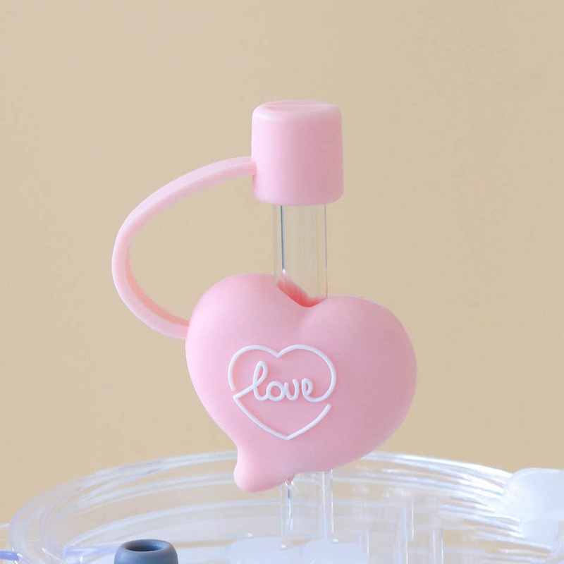 Starbucks girl heart non-disposable universal fox straw plug straw cap  w/straw