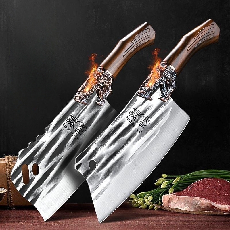 Chinese Slaughter Knife Universal Home Kitchen Tool Dragon