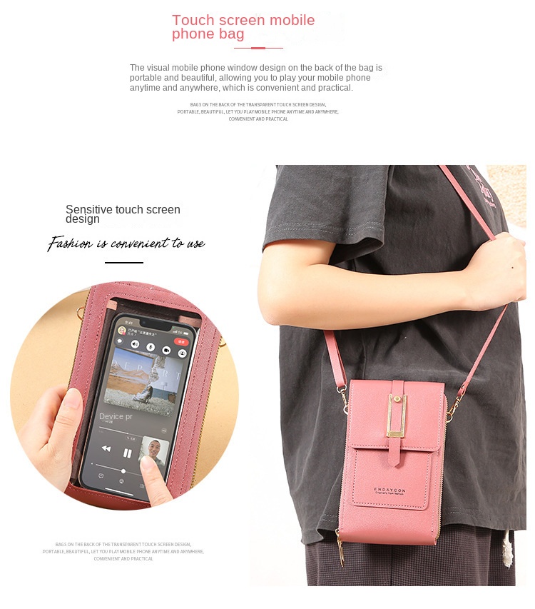PALAY Women Small Cross-Body Phone Bag Stylish PU Leather Mobile