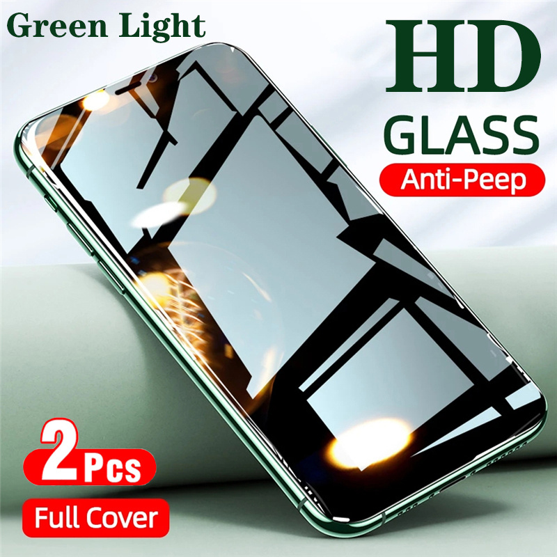 

Anti-peep Private Screen Protector For 14 13 12 Pro Max X Xs Max Xr Eye Protective Green Light Tempered Glass For 13 Pro 12 14 Plus Glass