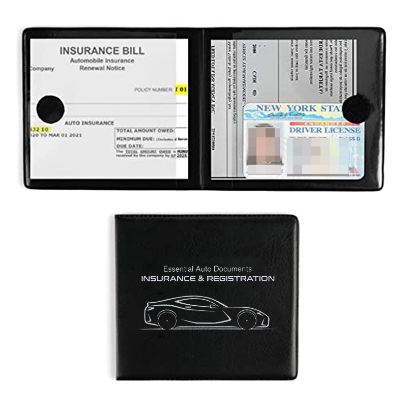 2 Stück Auto-Registrierungs- und Versicherungskartenhalter, unverzichtbare  Auto-Dokumente Handschuhfach wichtige Dokumentenorganisator für Männer 
