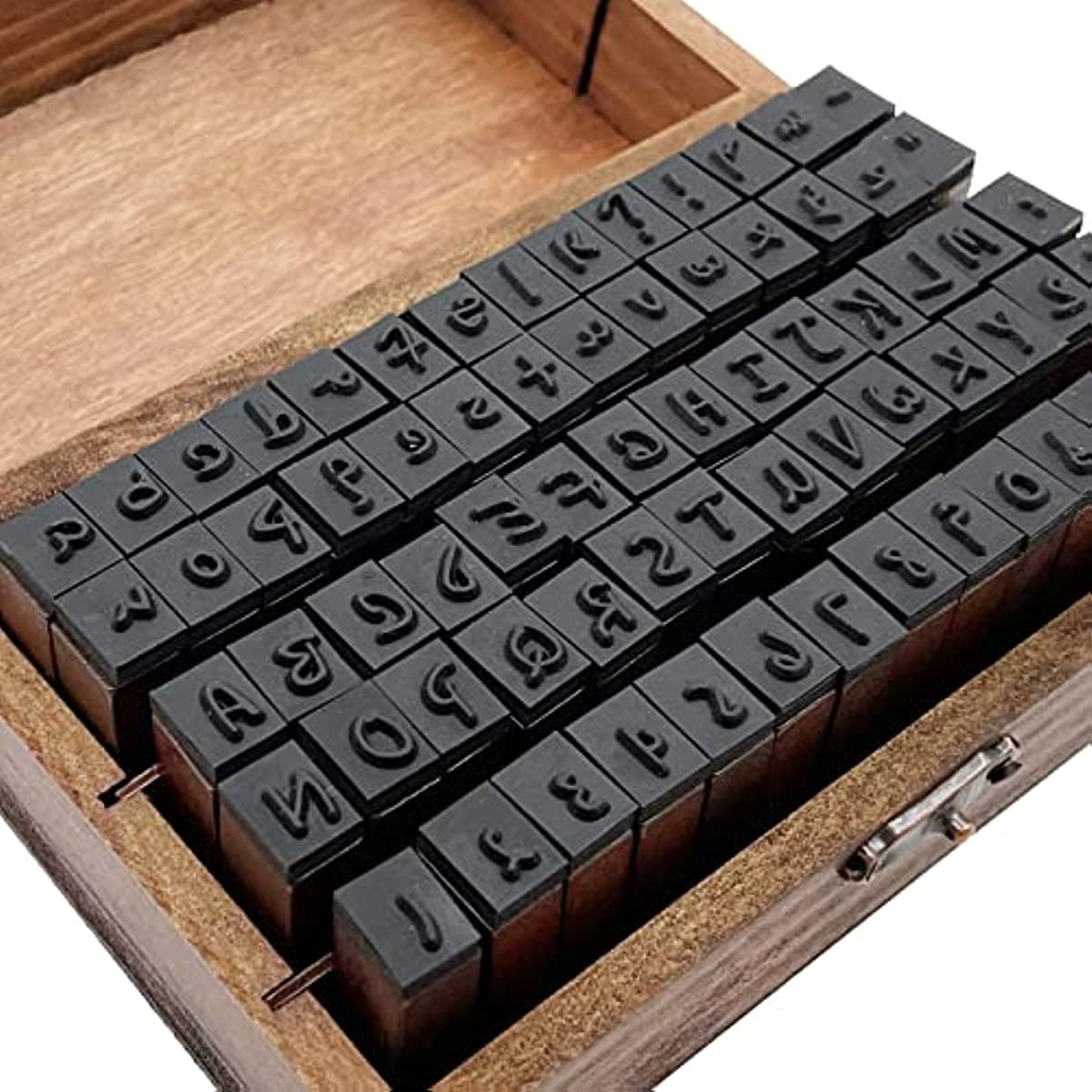 Vintage Lower Case Alphabet Number Stamp Set / Wood Number Rubber Stam –  DokkiDesign