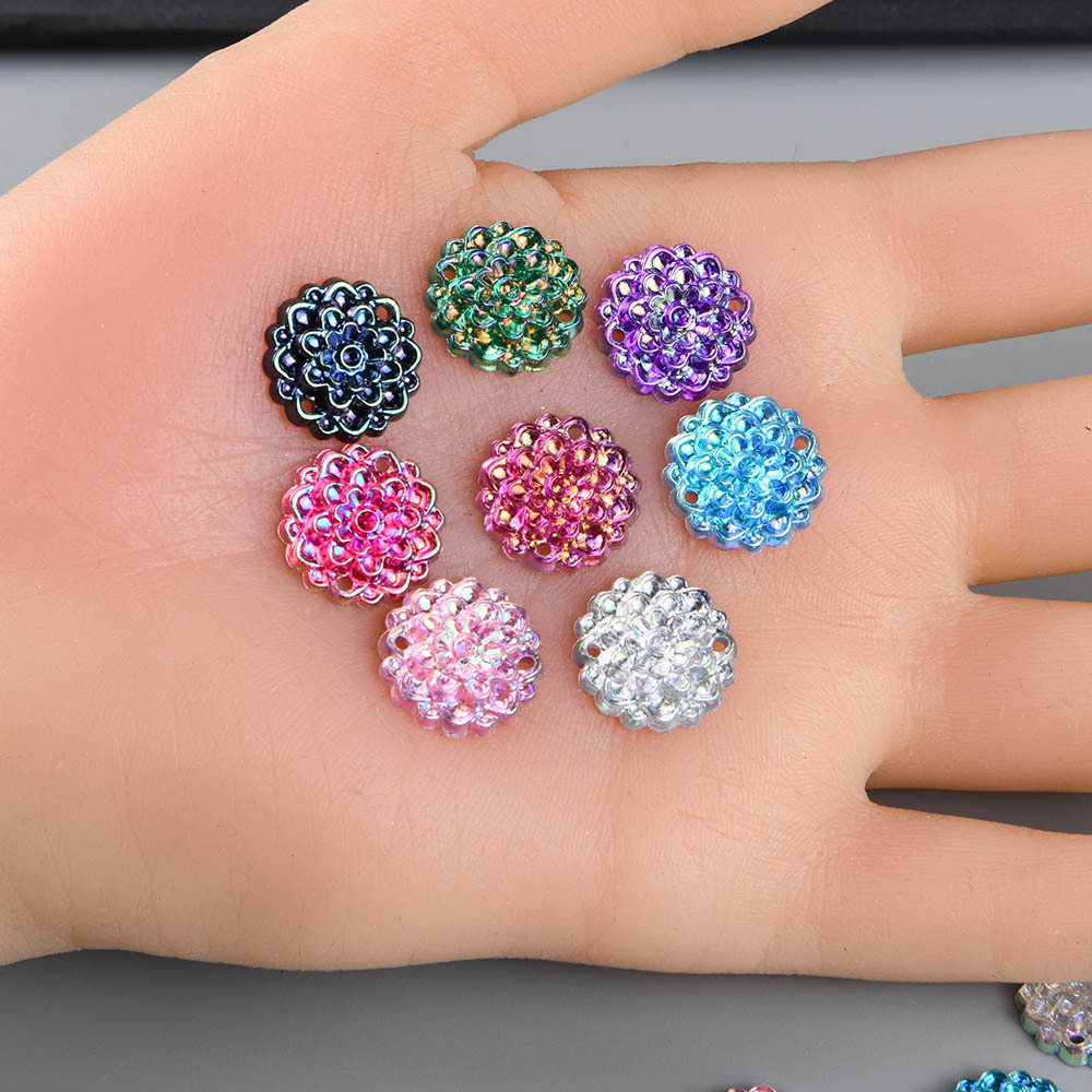  100Pcs Mix Shapes AB Color Sew On Rhinestone Flatback