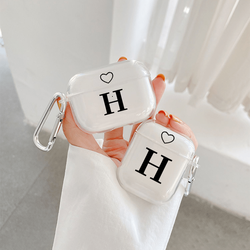 Letter H & Heart Graphic Printed Headphone Case For Airpods1/2, Airpods3,  Pro, Pro (2nd Generation), Gift For Birthday, Girlfriend, Boyfriend, Friend  Or Yourself - Temu