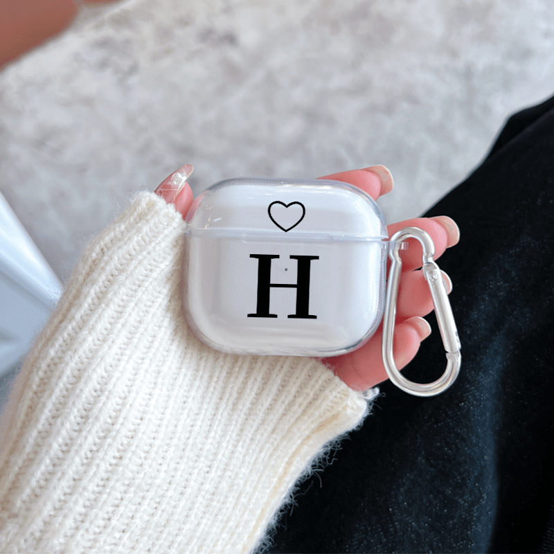 Letter H & Heart Graphic Printed Headphone Case For Airpods1/2, Airpods3,  Pro, Pro (2nd Generation), Gift For Birthday, Girlfriend, Boyfriend, Friend  Or Yourself - Temu Belgium