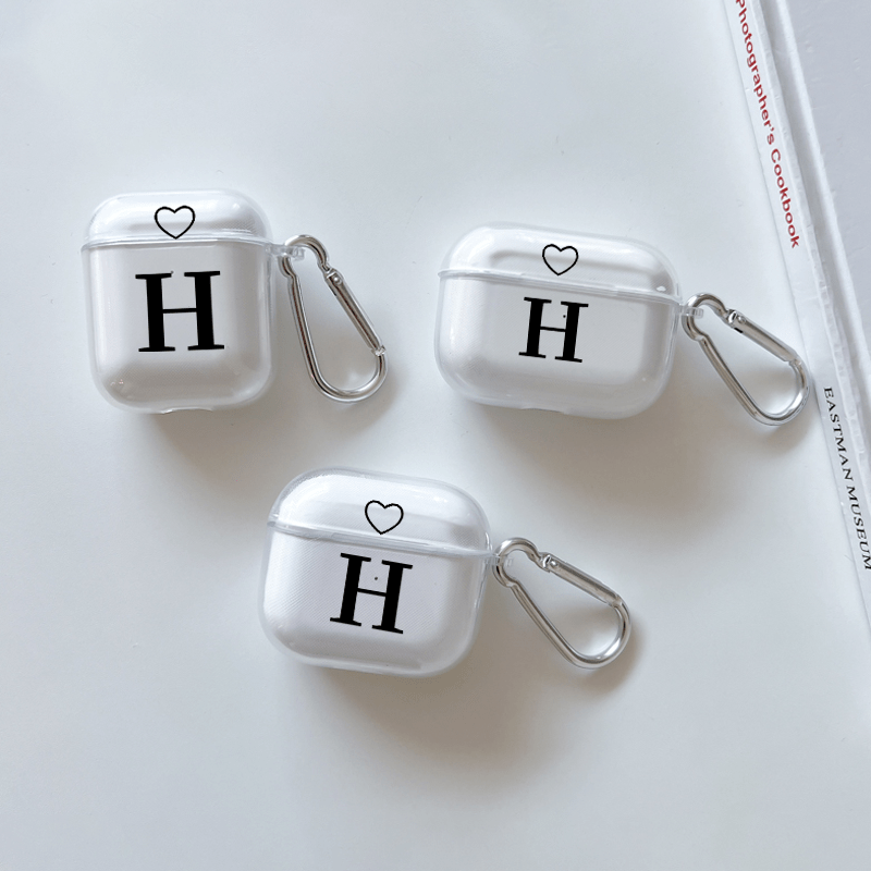 Letter H & Heart Graphic Printed Headphone Case For Airpods1/2, Airpods3,  Pro, Pro (2nd Generation), Gift For Birthday, Girlfriend, Boyfriend, Friend  Or Yourself - Temu