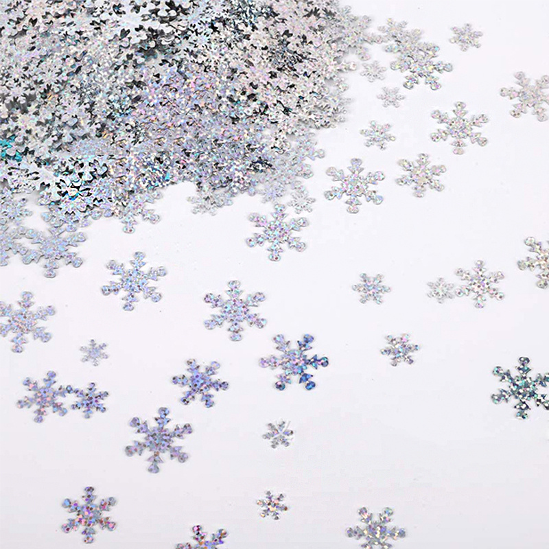 Silver Snowflake Circle Dots Confetti For Winter Wonderland - Temu