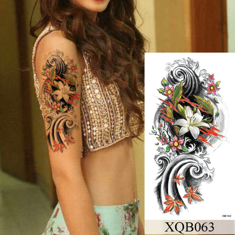 Waterproof Temporary Rose Mandala Lotus Flash Tattoos Lion - Temu