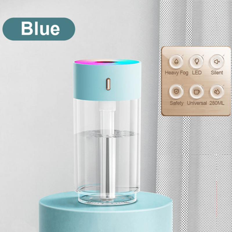 Humidificateur USB Ultrasonic Aroma Diffuseur Cool Maker Purificateur D'air  Avec Lumière Romantique - Blanc